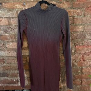 Elegant Burgundy Ribbed Dress - Cotton Citizen